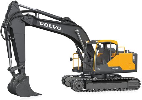 Excavadora Radio Control Volvo EC160E Metal 1:16 con Cubo y Martillo Neumatico 2,4GHz